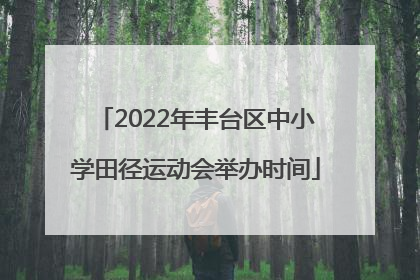 2022年丰台区中小学田径运动会举办时间
